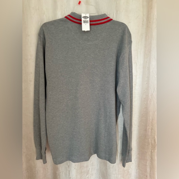 Old Navy Men’s Gray and Red Polo - Picture 2 of 3